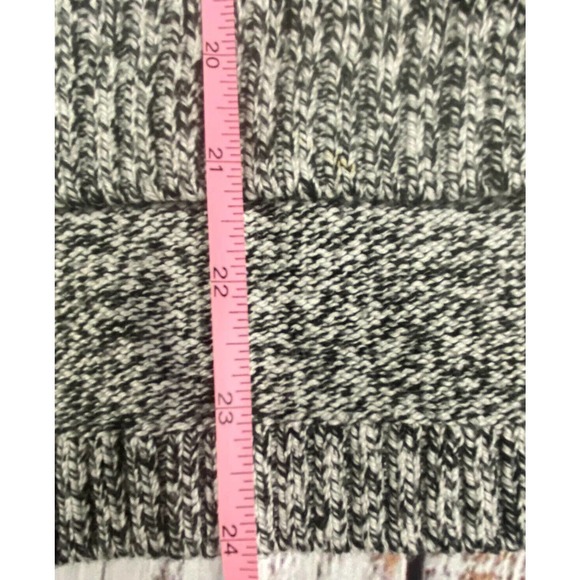 H&M Gray Black White Ribbed Wool Blend Long Sleeve Pullover Sz Med Casual - Picture 9 of 10